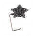 Bag Hanger - Rhinestone Star - Black - BH-GB1291BD